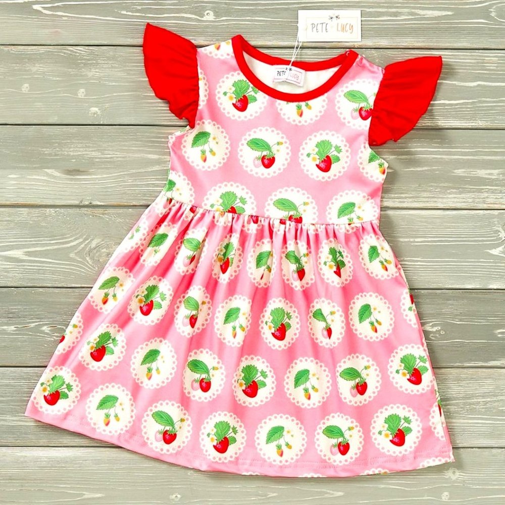 Simply Strawberry Dress by Pete + Lucy